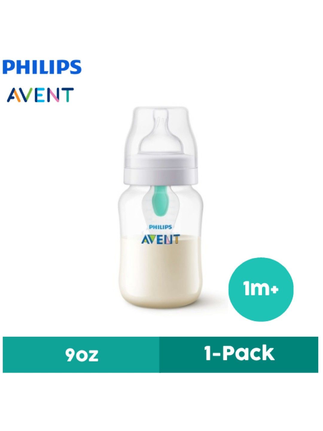 Avent Anti-Colic Baby Bottle with AirFree™ Vent (9oz) (No Color- Image 1)