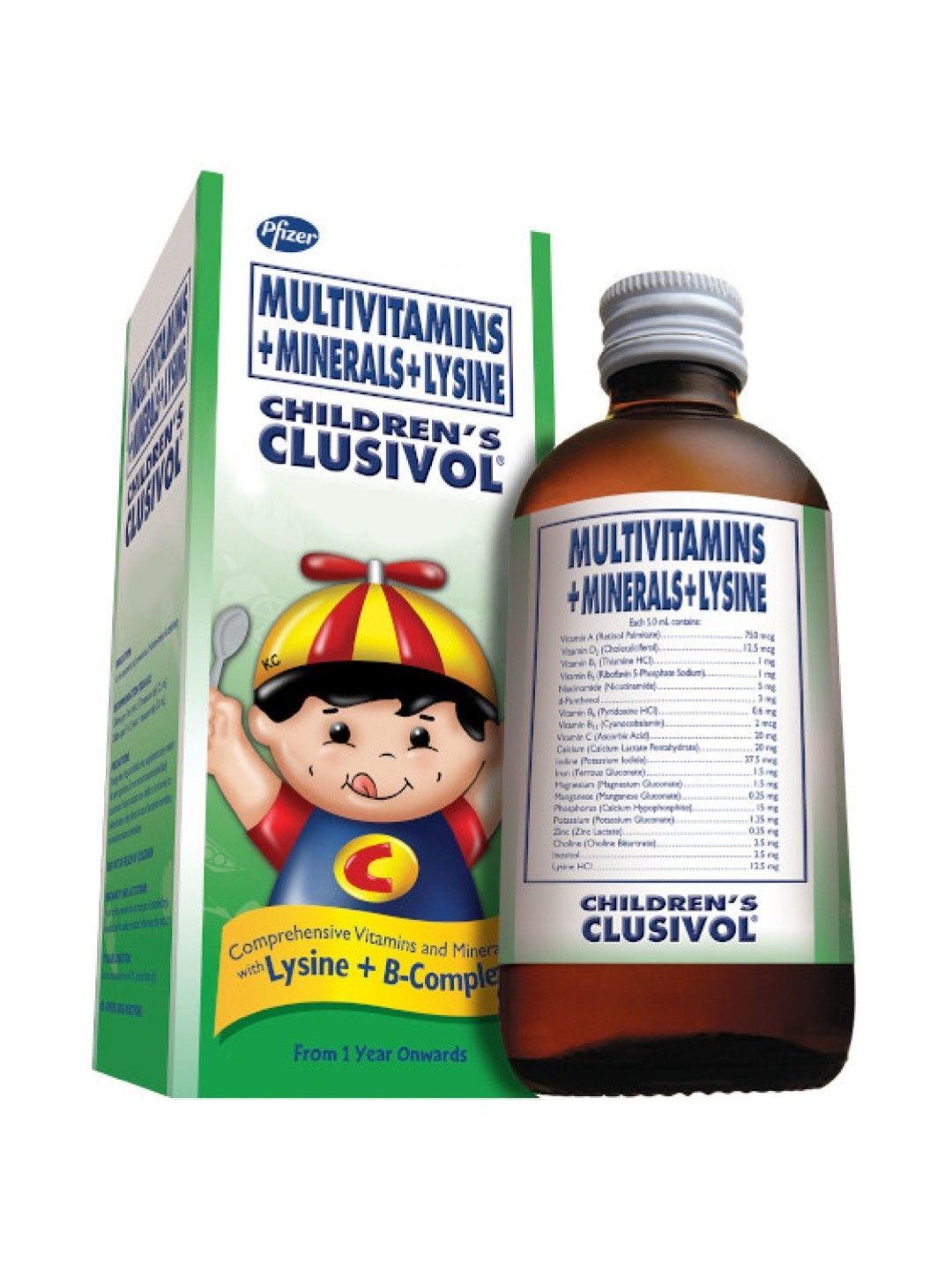 Clusivol Syrup Multivitamins + Minerals + Lysine (250ml) [Expiry: Apr 2025]