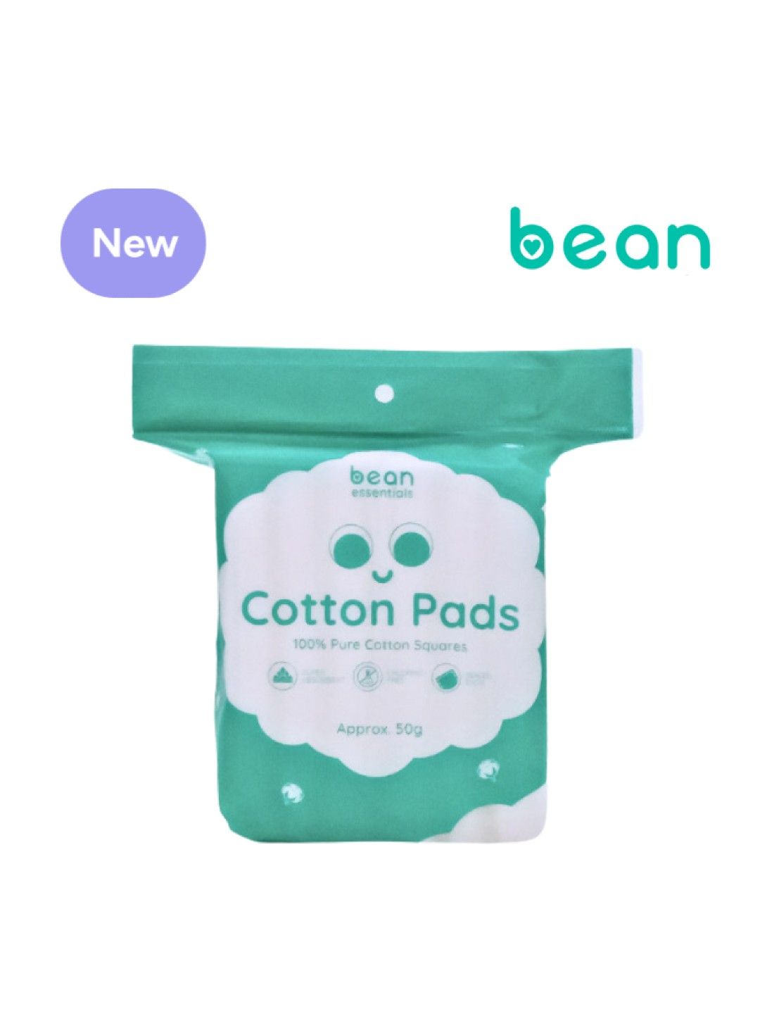 bean essentials Cotton Pads (100 pads) (No Color- Image 1)