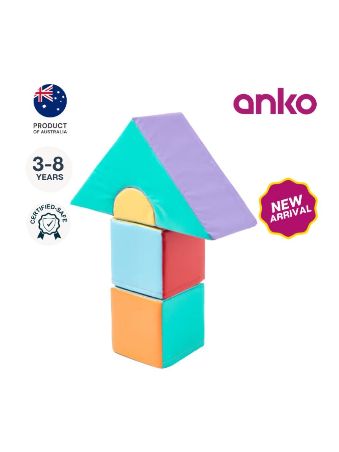 Anko [Bundle of 2] Kids Outdoor Play Gift Set - Balance Beams & Soft Play Build Set (No Color- Image 3)