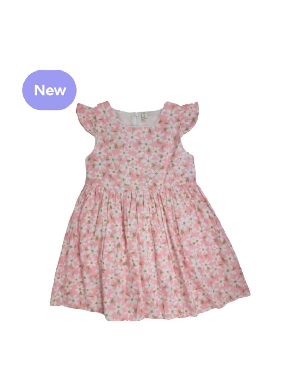 Cottonkind Flutter Sleeves Daisy Dress