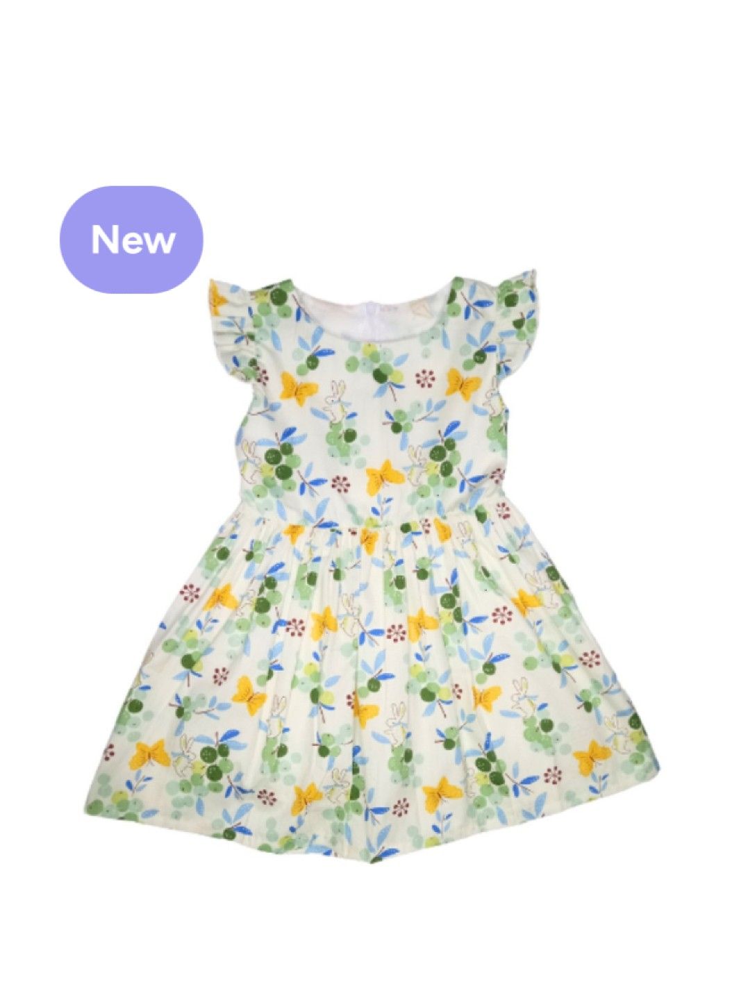 Cottonkind Flutter Sleeves Garden Dress