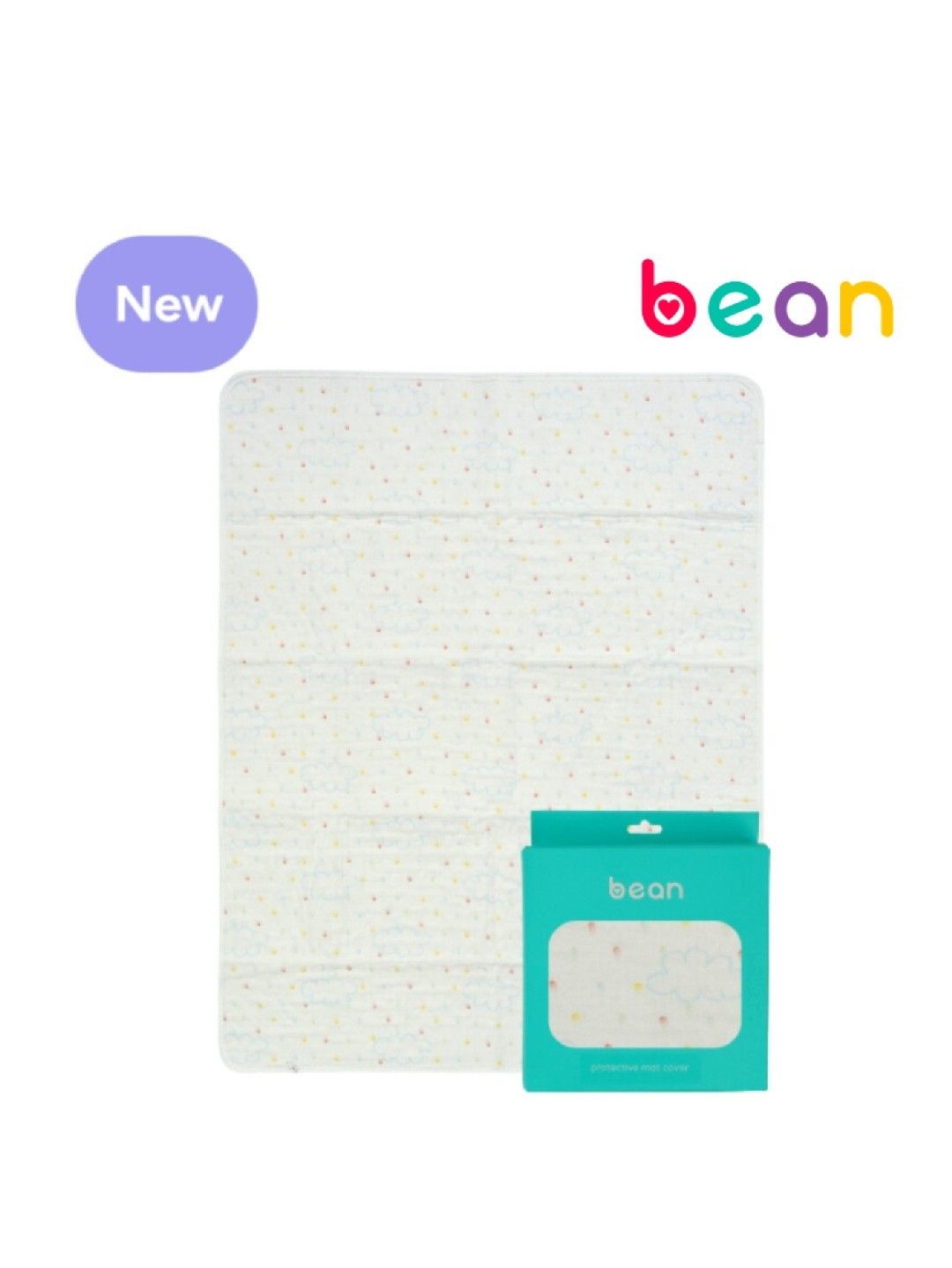bean Ava Swaddle Velcro Wrap Cloud + Ava Waterproof Baby Mat Cloud (No Color- Image 3)