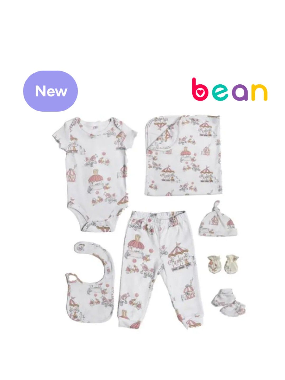 bean fashion Baby Wear Gift Set 7 pcs Carousel (Carousel- Image 1)