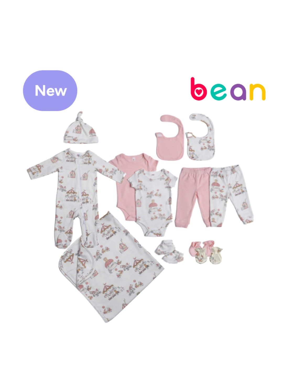 bean fashion Baby Wear Gift Set 12 pcs Carousel