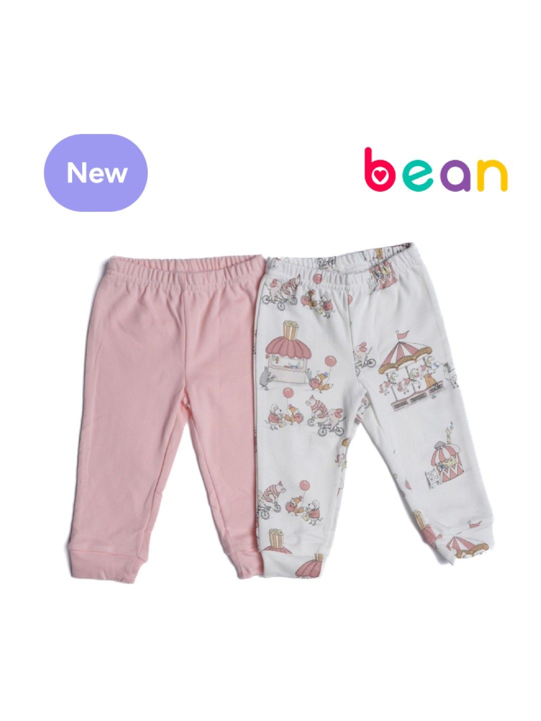 bean fashion 2 pcs Newborn Baby Pajama Bundle Carousel (Carousel- Image 1)