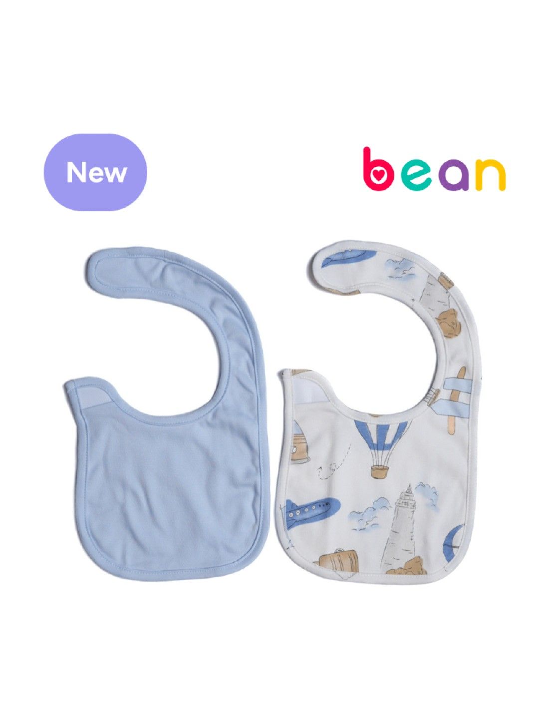 bean fashion 2 pcs Newborn Baby Bib Bundle Ride (Ride- Image 1)