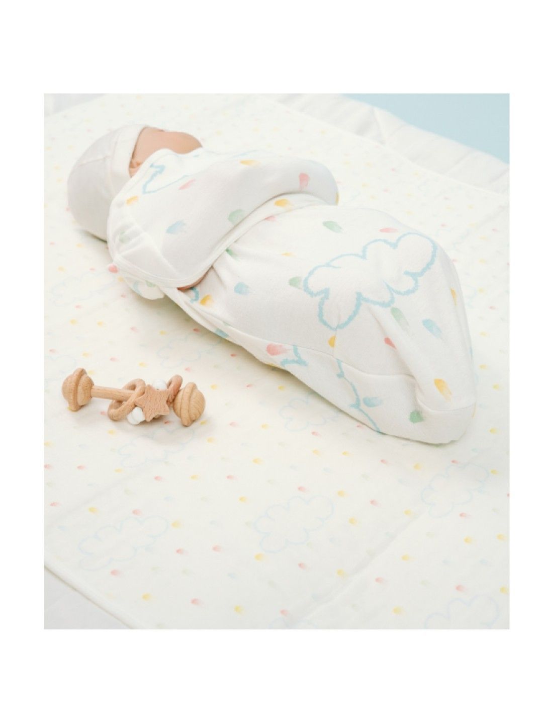 bean Ava Swaddle Velcro Wrap Cloud + Ava Waterproof Baby Mat Cloud (No Color- Image 4)