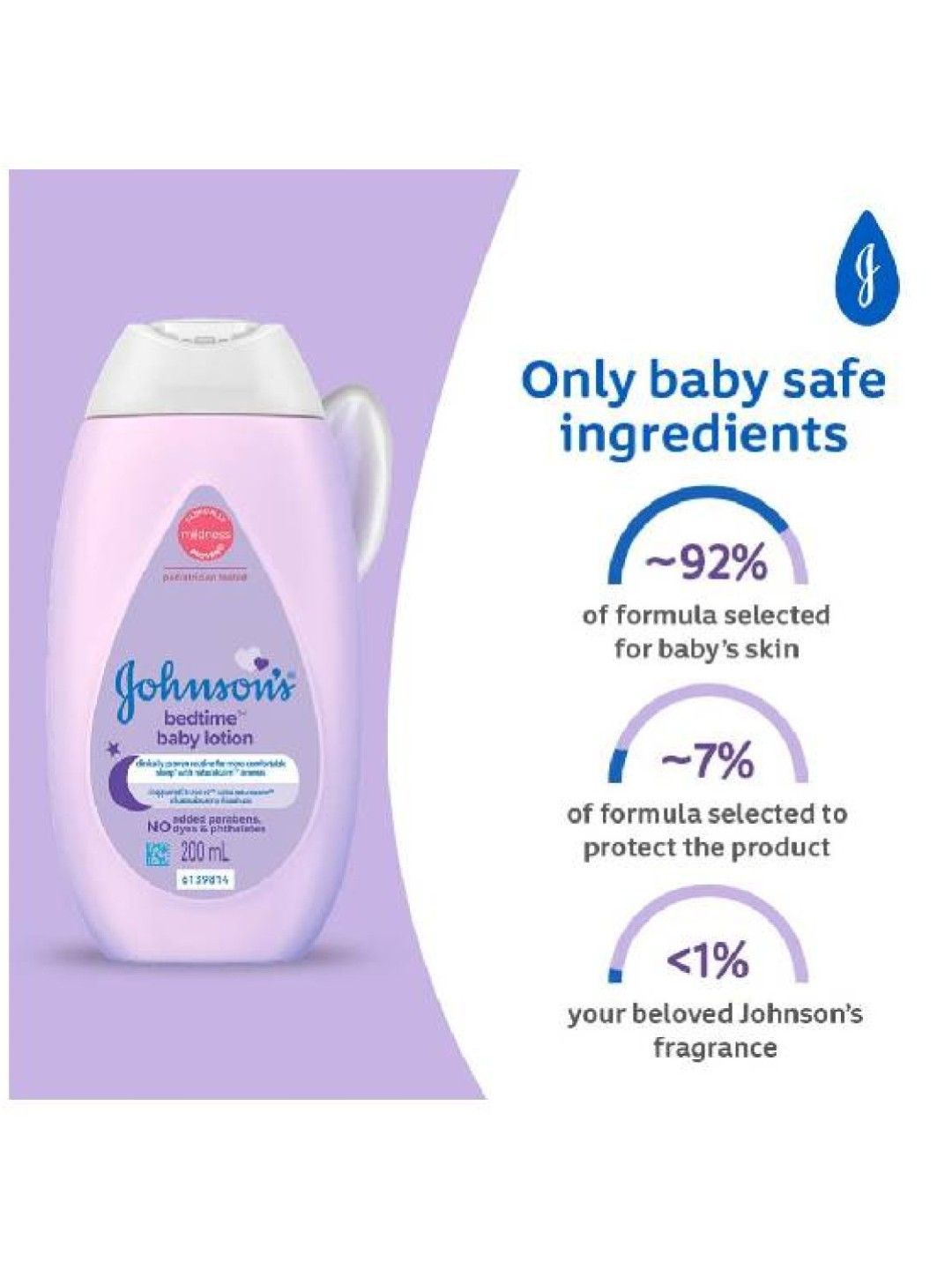 Johnson's Bedtime Baby Lotion (200ml) [Expiry: May 2025] (No Color- Image 2)