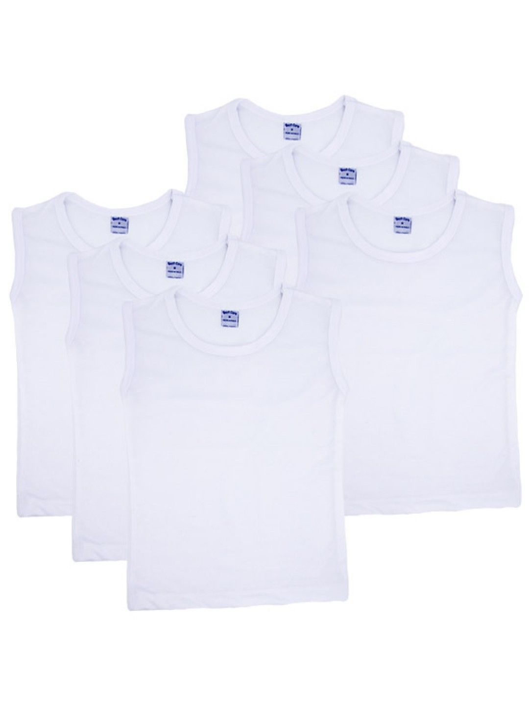 BestCare Infant Muscle Shirt Pack of 6 (White- Image 1)