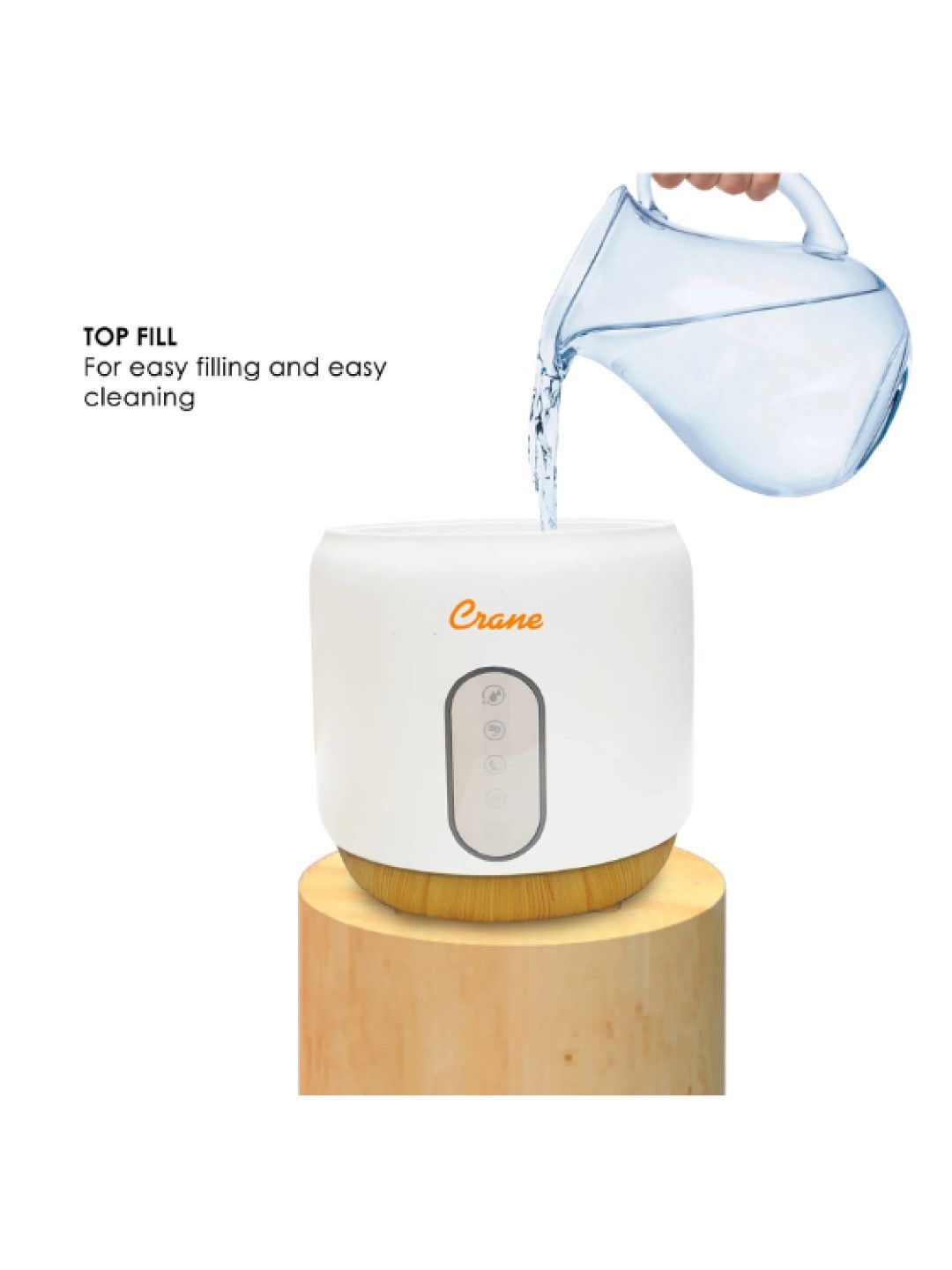 Crane 5-in-1 Top Fill Humidifier Ultrasonic Mist and Air Purifier (No Color- Image 3)