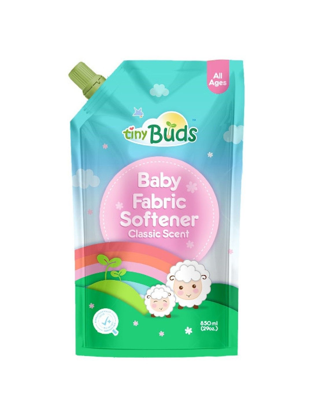 Tiny Buds Natural Laundry Powder (2kg) with 2 pack Natural Fabric Softener (850ml) (No Color- Image 3)