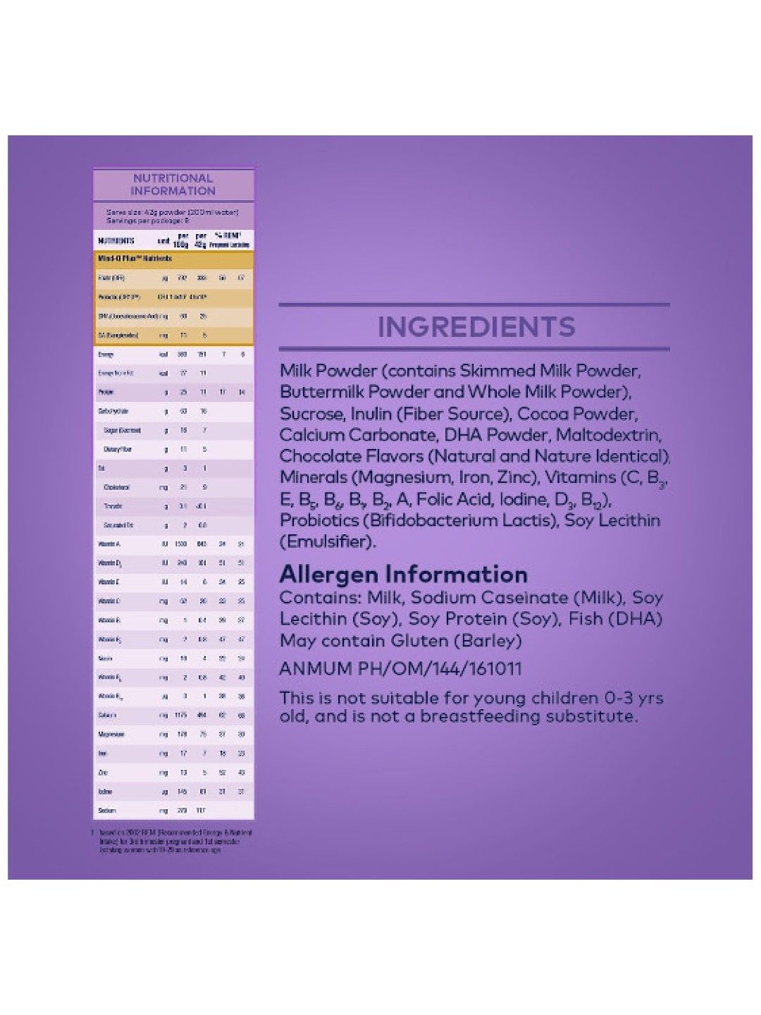 Anmum Materna Milk Powder Chocolate (800g) [Expiry: Jan 2026] (No Color- Image 4)