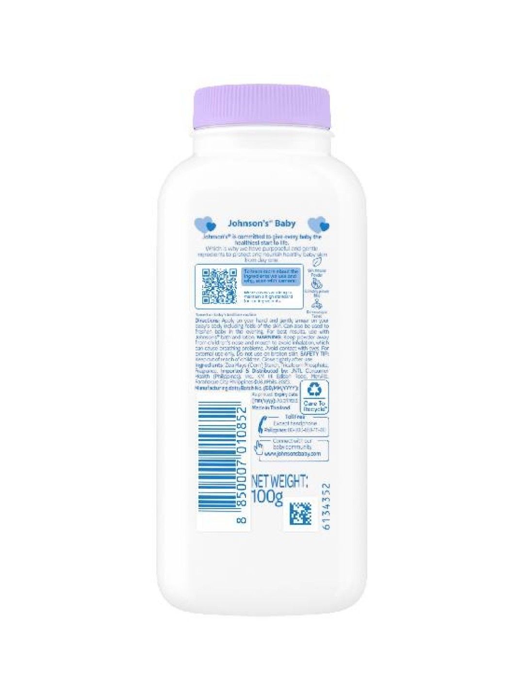 Johnson's Bedtime Baby Powder (100g) [Expiry: Jun 2025] (No Color- Image 2)