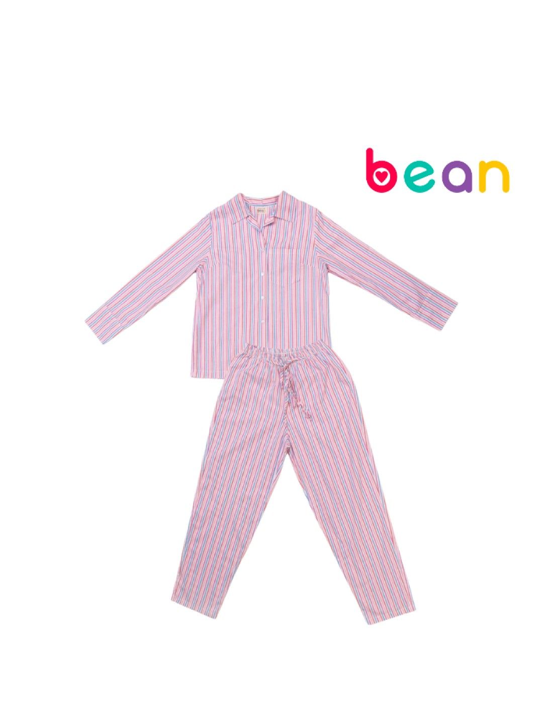 bean fashion Striped Sleep Pajama Set for Mom (No Color- Image 1)