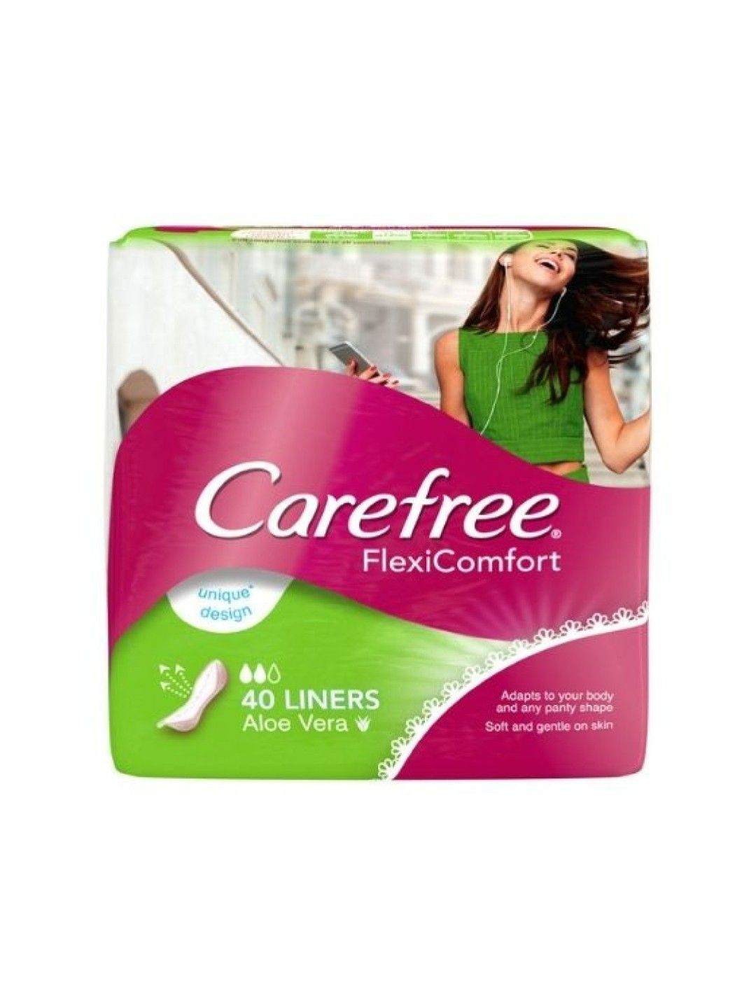 Carefree FlexiComfort Aloe Vera Panty Liners (40s) [Expiry: May 2025]