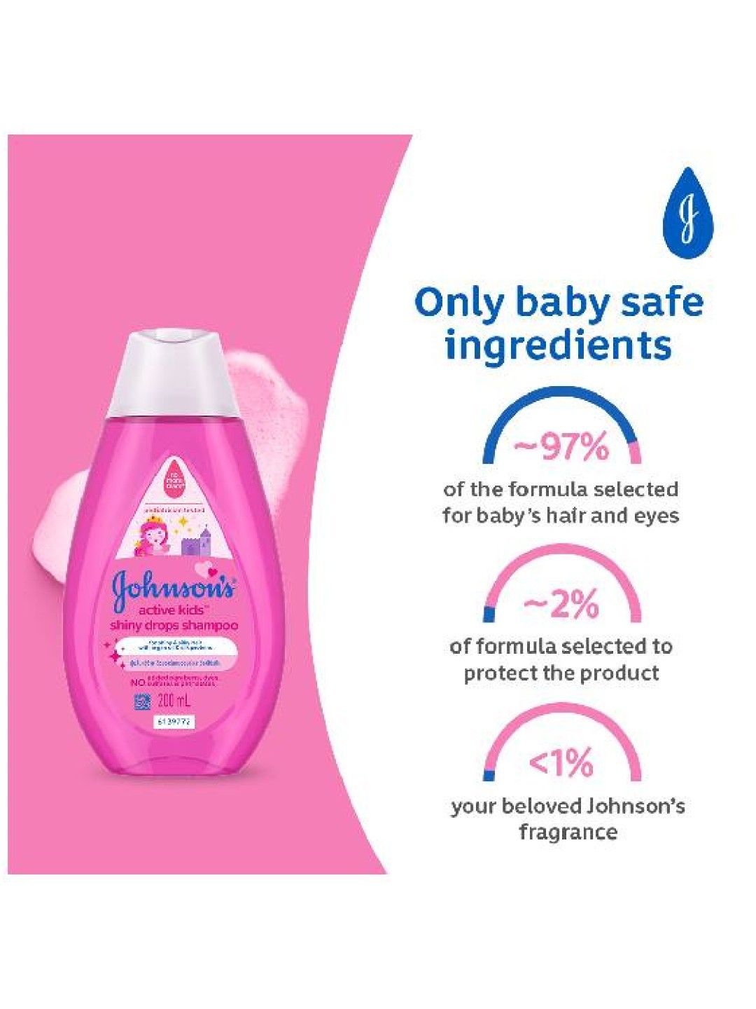 Johnson's Active Kids Shiny Drops Shampoo (100ml) [Expiry: Jul 2025] (No Color- Image 3)