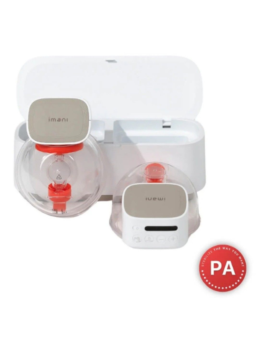 imani i2 Plus PA Pair Handsfree Wearable Breast Pump with Charging Dock