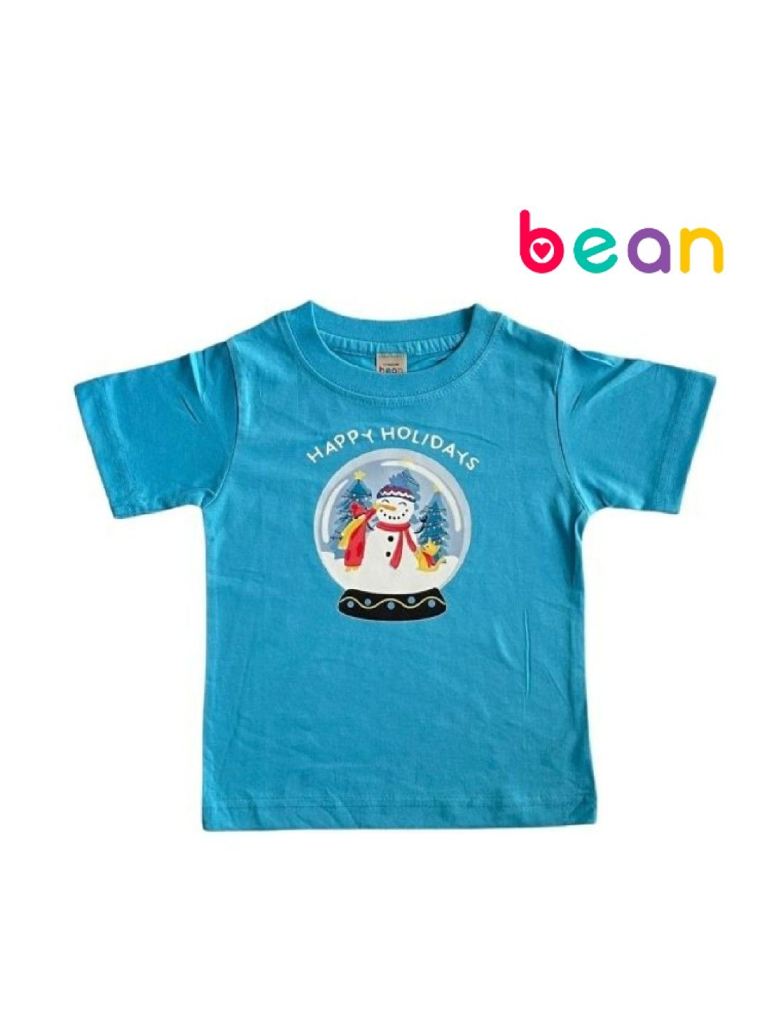 bean fashion Christmas Day Shirt Happy Holidays (Blue- Image 1)