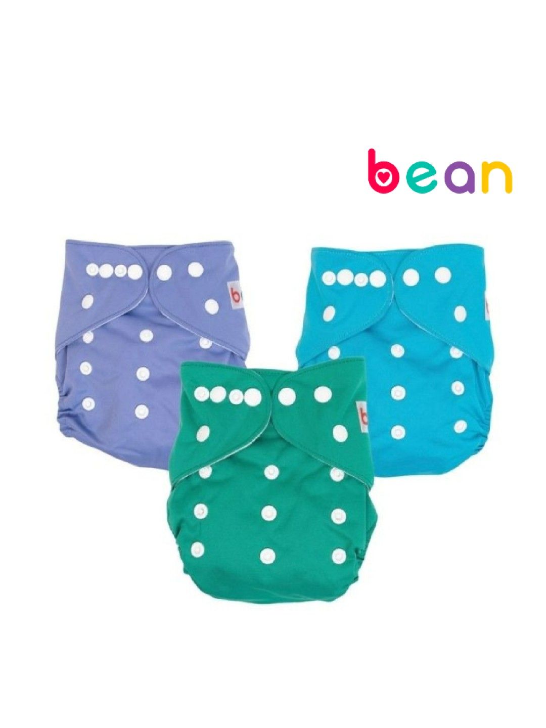 bean fashion Snappies Basic Gear Cloth Diaper (Set of 3) (No Color- Image 1)