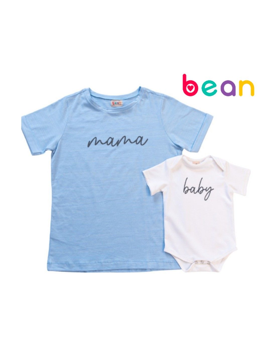 bean fashion Mama and Baby Matching Set (Sky Blue- Image 1)