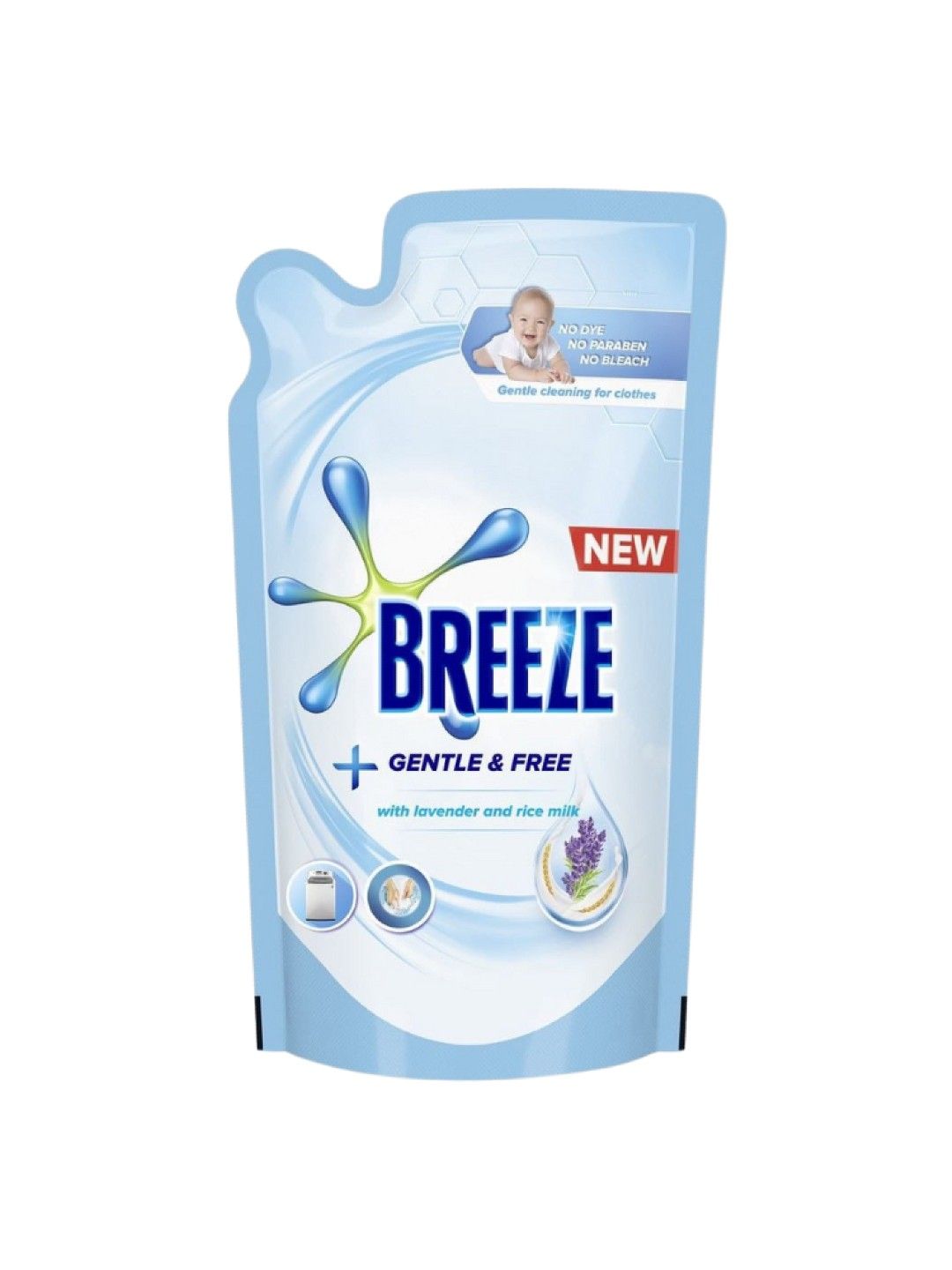 Breeze Baby Liquid Detergent Gentle and Free Pouch (650ml)