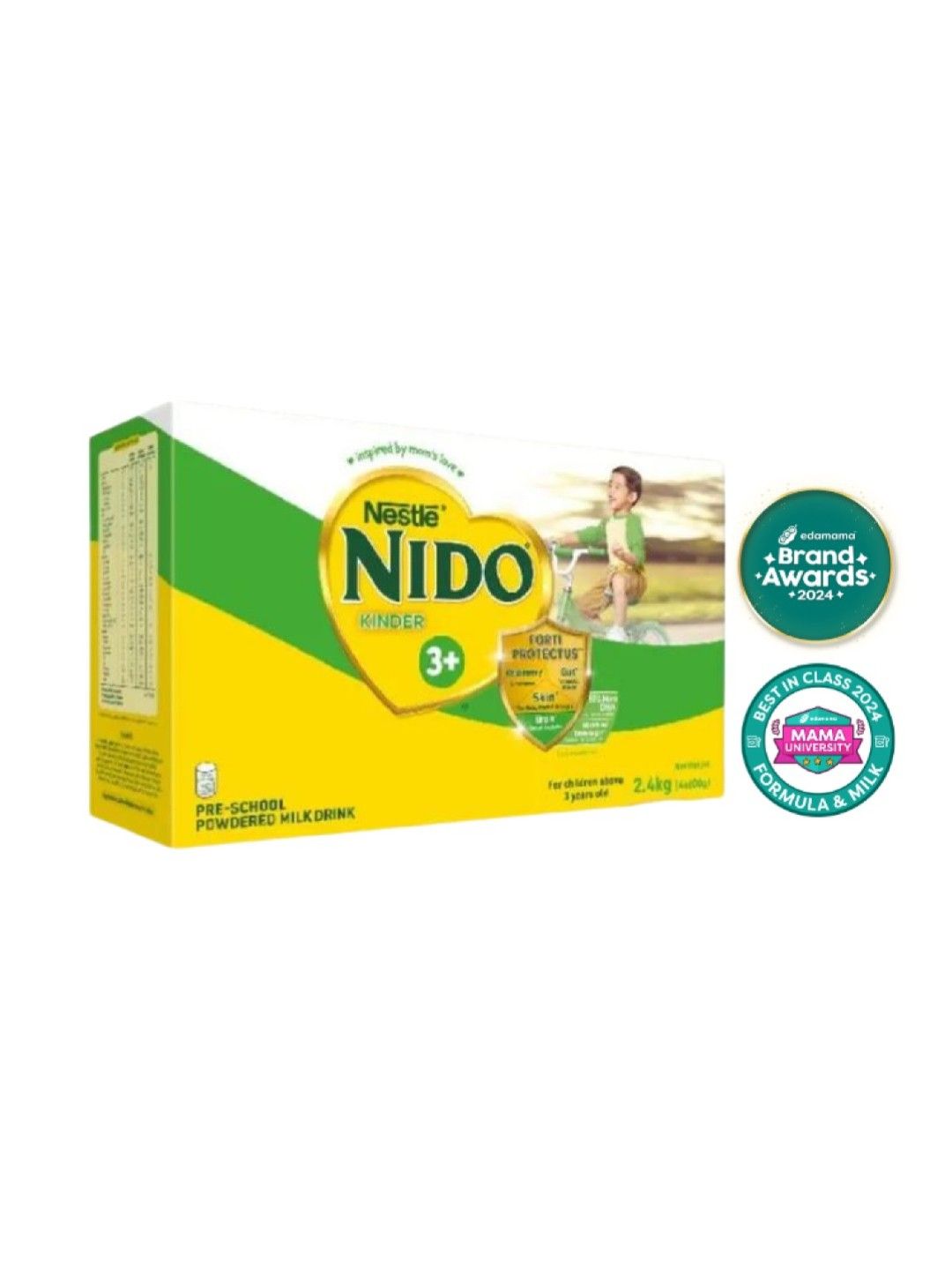 Nido 3+ Powdered Milk Drink For Pre-Schoolers Above 3 y.o. (2.4kg) [Expiry: Mar 2025]