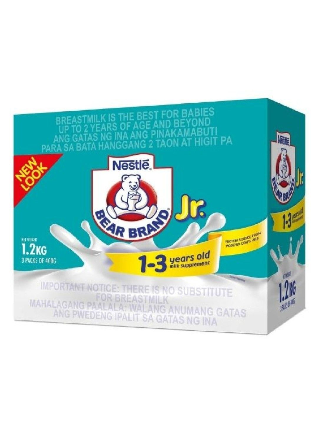 Bear Brand Jr Milk Supplement For Children 1-3 Years Old (1.2kg) [Expiry: Mar 2025]