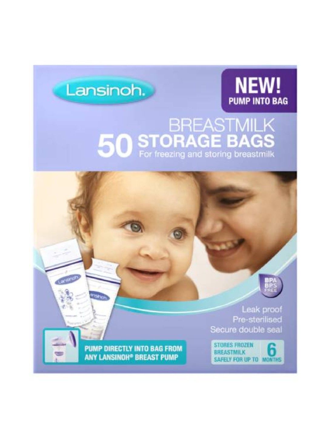 Lansinoh Breastmilk Storage Bags (Pack of 50) (No Color- Image 1)