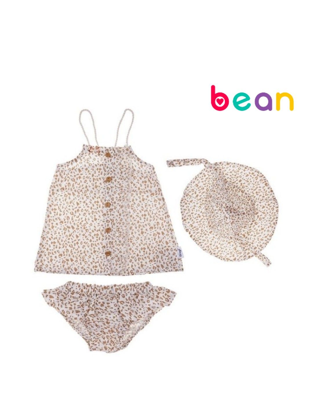 bean fashion Wogi Play Aloha 2-Piece Set Onesie with Hat (No Color- Image 1)