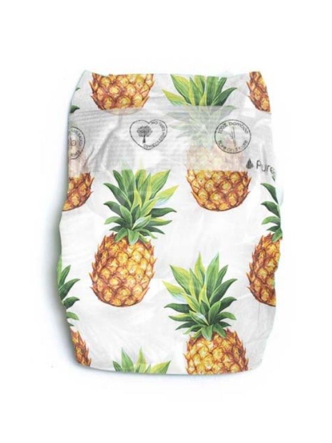 PureBorn Organic Bamboo Tape Diaper in Pineapple - Size 5 XL (22s) (No Color- Image 2)