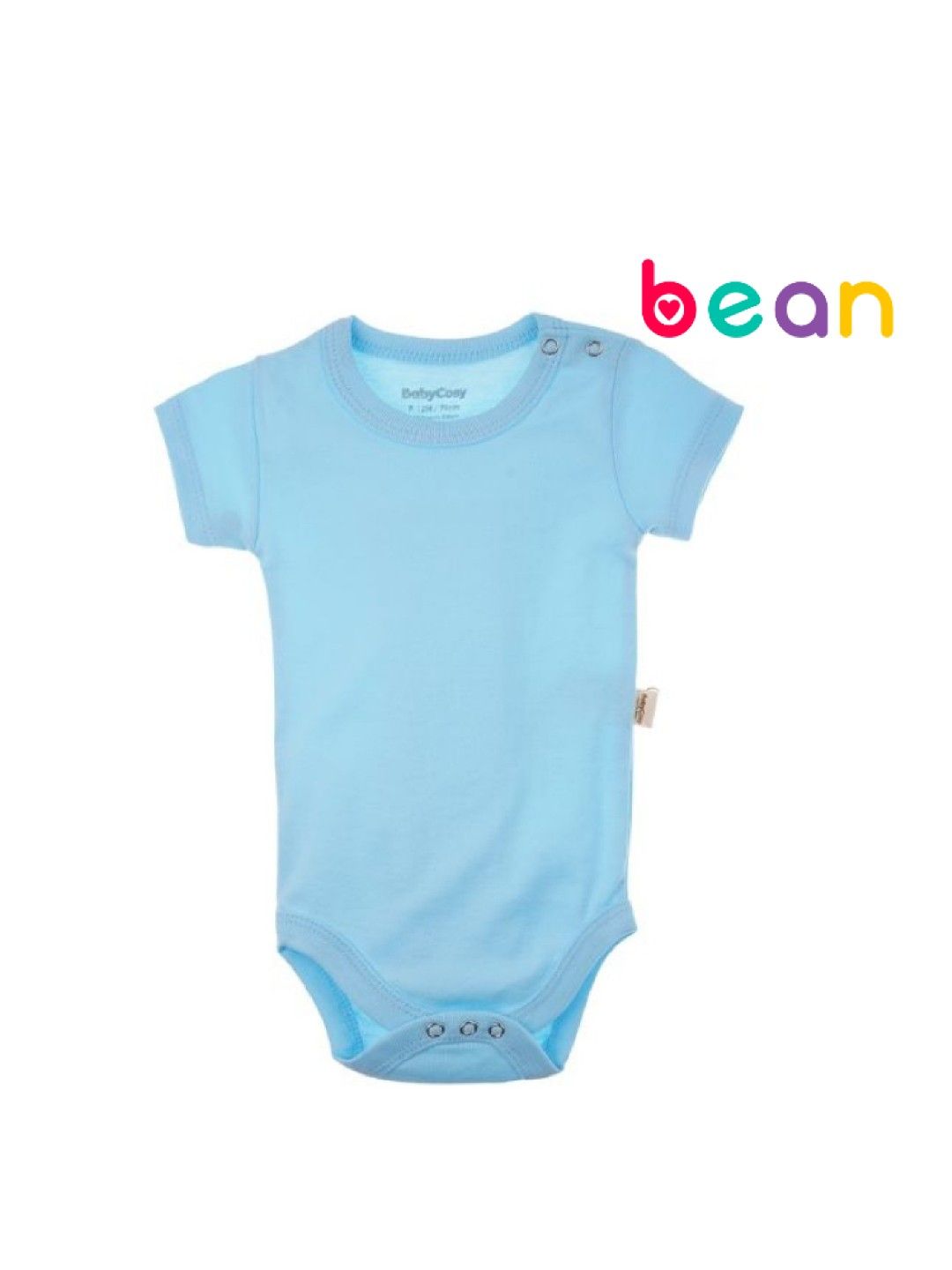 bean fashion Babycosy Organic Short Sleeved Body (Sky Blue- Image 1)