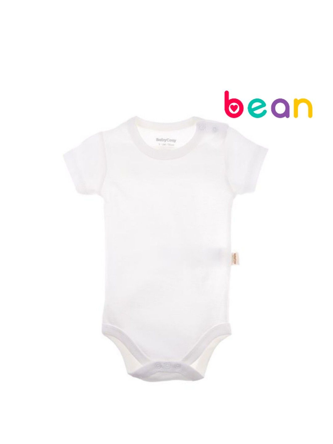 bean fashion Babycosy Organic Shortsleeves Onesie (Creamy White- Image 1)