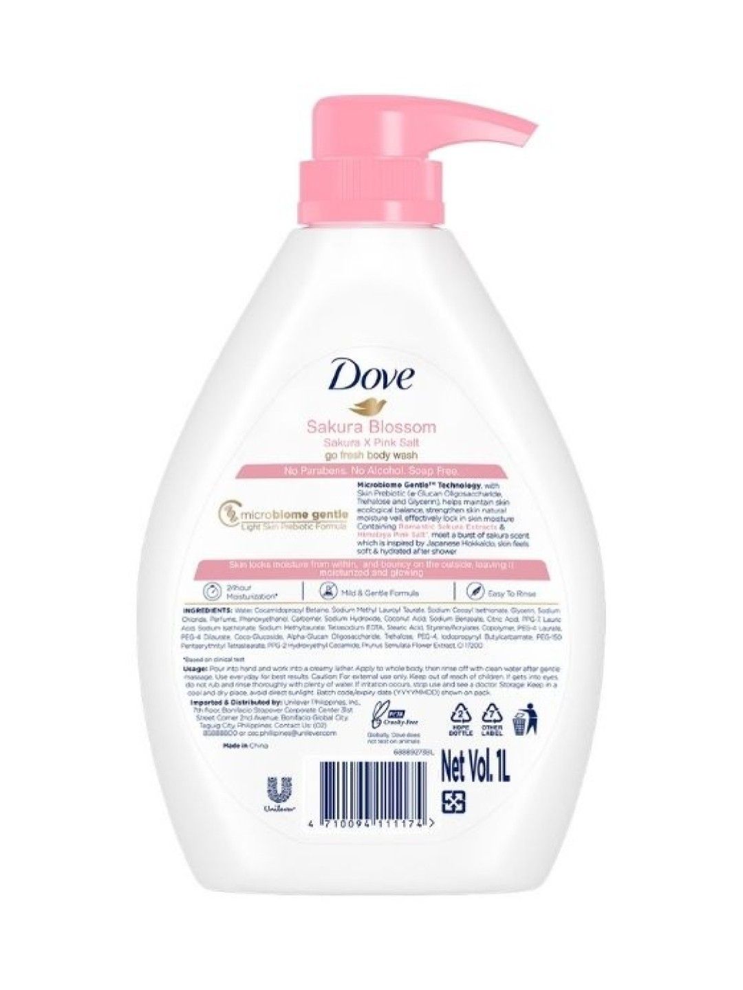 Dove Go Fresh Body Wash Sakura Blossom (1000g) [Expiry: May 2025] (No Color- Image 2)