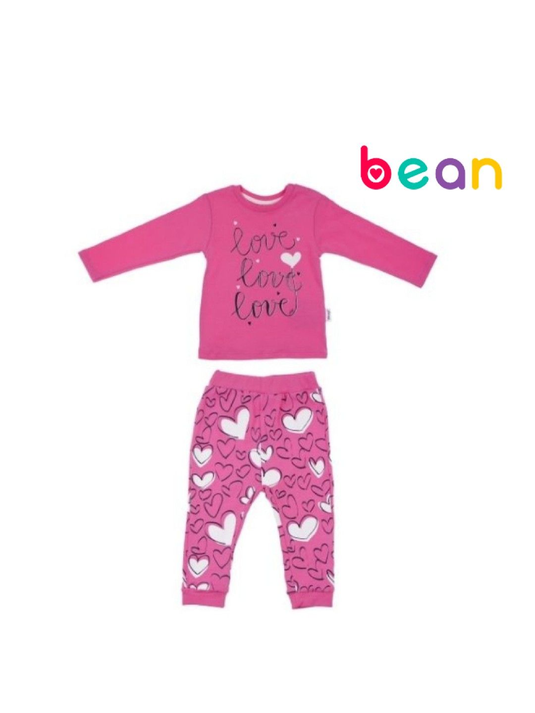 bean fashion Wogi Play 2-Piece Love Pajama Set (No Color- Image 1)