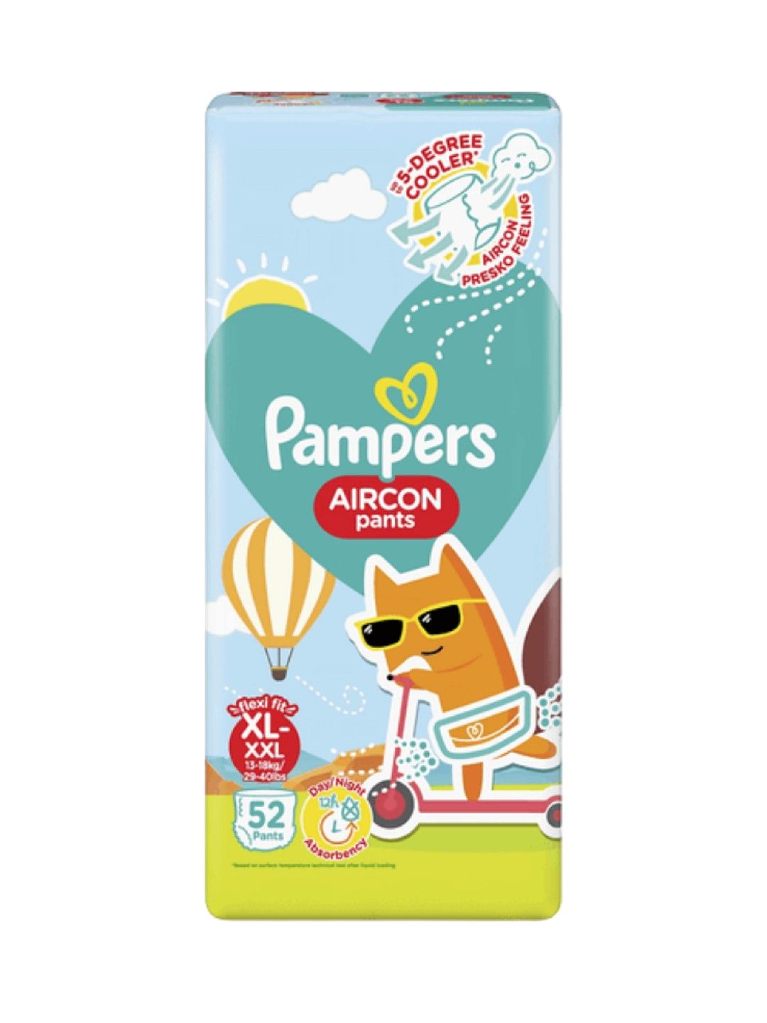 Pampers Aircon Pants Diapers XL 52s x 1 pack (52 pcs)