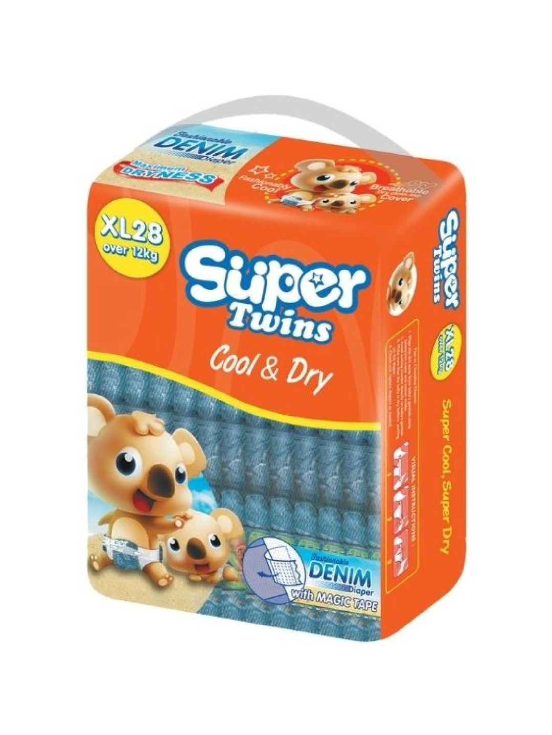Super Twins Baby Diaper Big Pack XL (28s) [Expiry: Jun 2025]