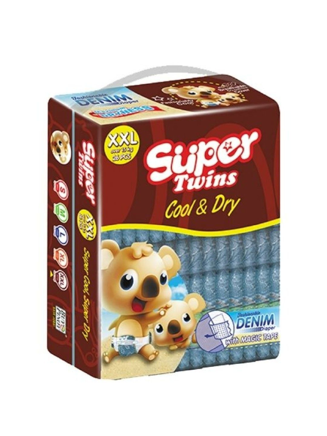Super Twins Baby Diaper Big Pack XXL (26s) [Expiry: Jun 2025] (No Color- Image 1)