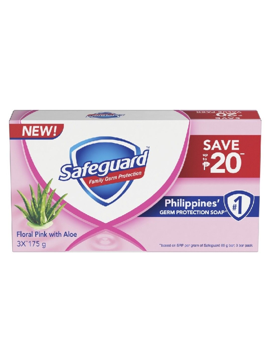 Safeguard Bar Soap Pink (3 x 175g) (No Color- Image 1)