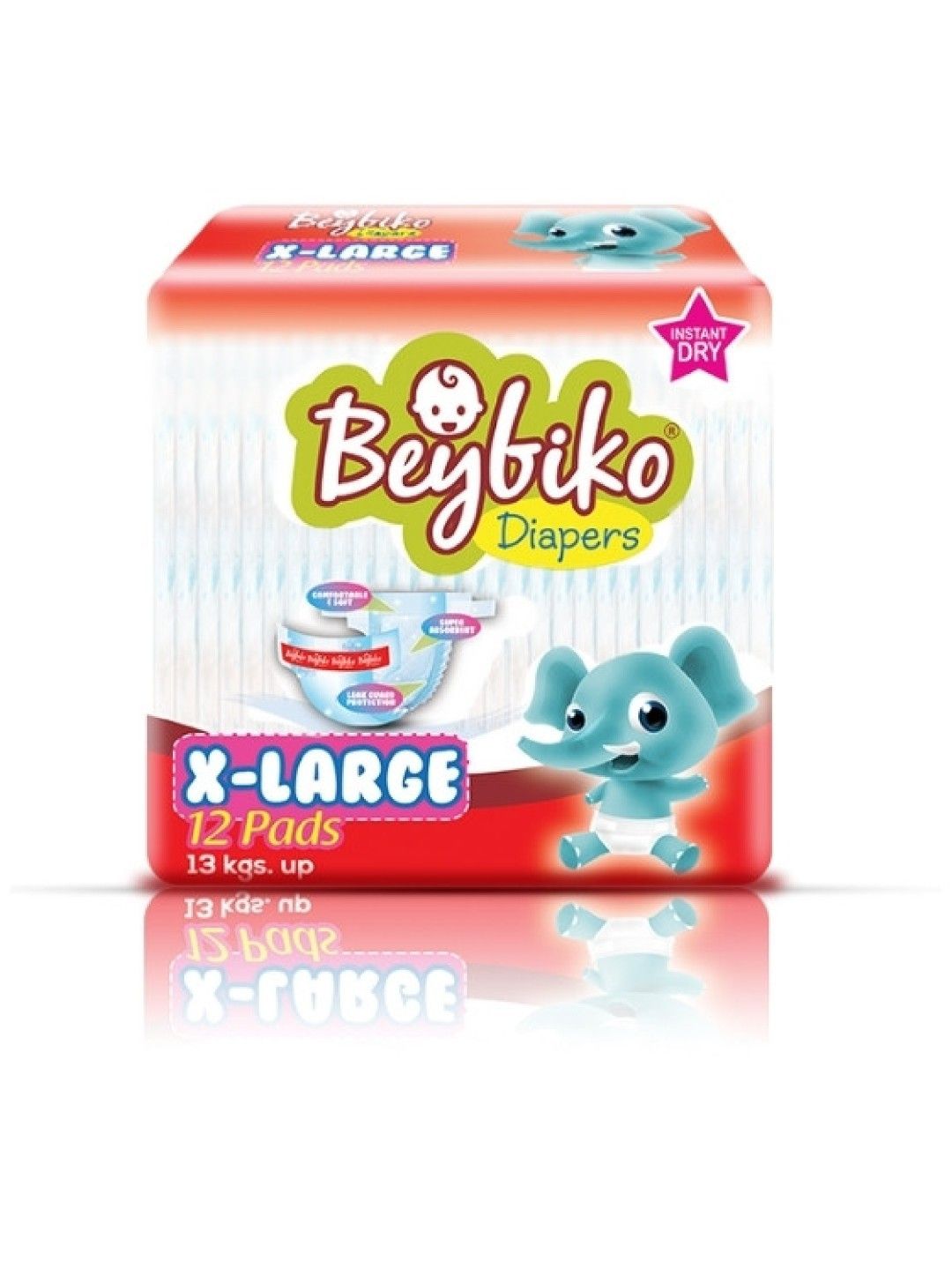 Beybiko Baby Diapers XL 12s [Expiry: Jun 2025] (No Color- Image 1)