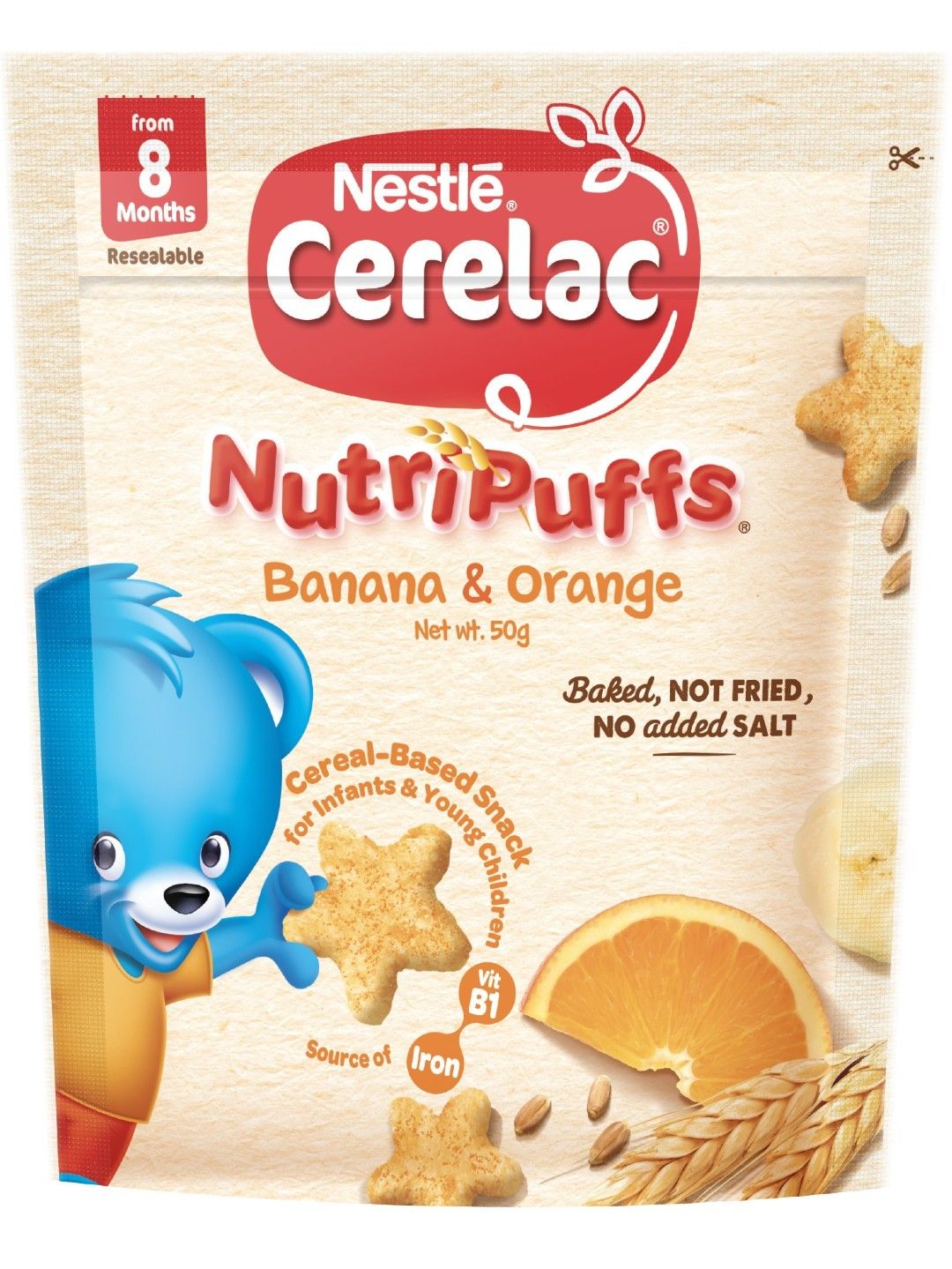 CERELAC Nutripuffs Orange (50g) [Expiry: 10/5/2024]