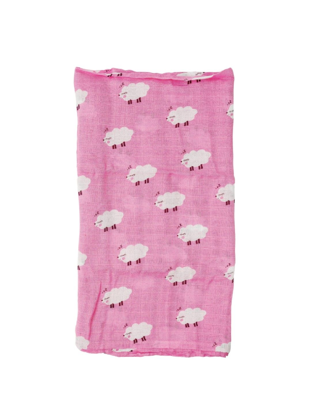 bean Bamboo Muslin Swaddles Pack of 3 Pink Sheep (Pink Sheep- Image 3)