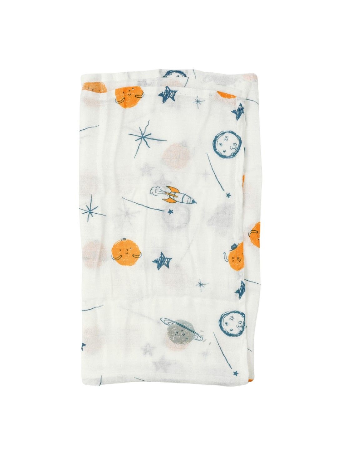 bean Bamboo Muslin Swaddles Pack of 3 Blue Stars (Blue Stars- Image 4)