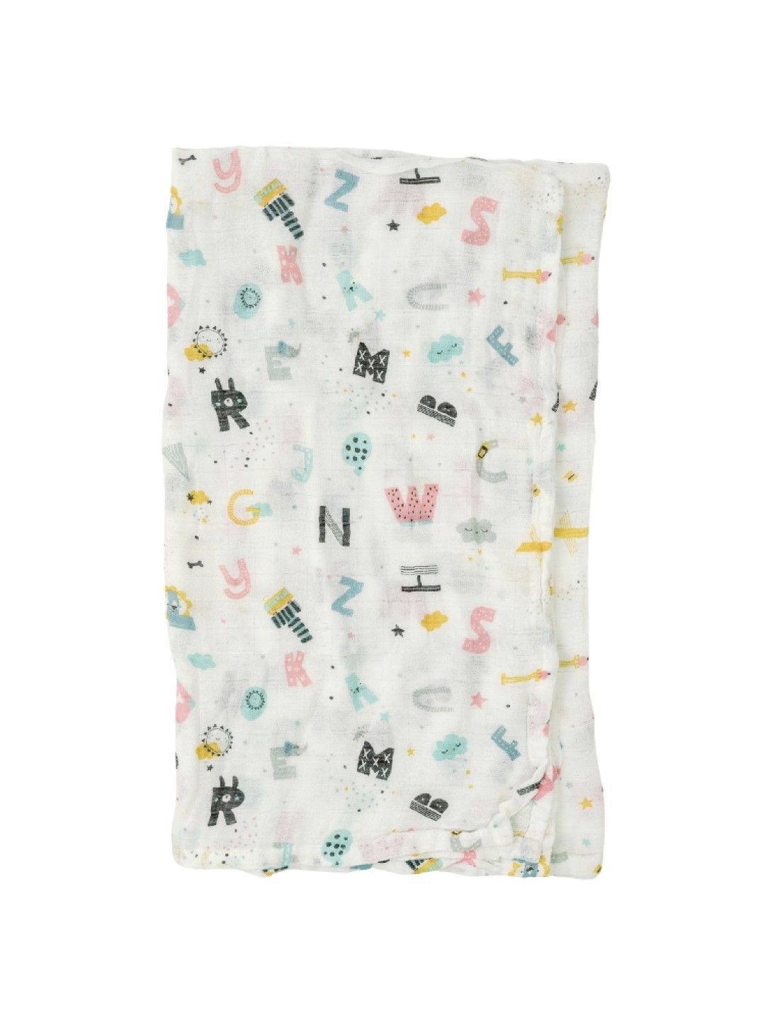 bean Bamboo Muslin Swaddles Pack of 3 Alphabet (Alphabet- Image 2)