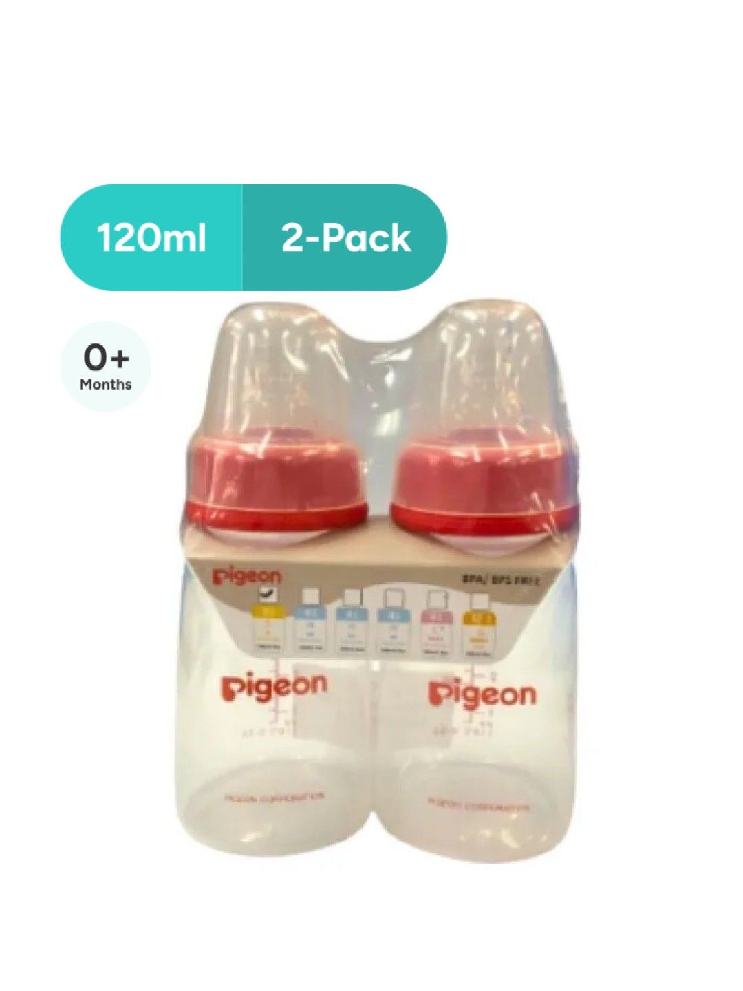 Pigeon RPP Red Bottle Small Twin Pack (120ml)