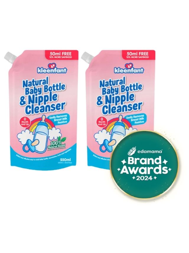 Kleenfant Natural Baby Bottle and Nipple Cleanser (550ml) Pack of 2