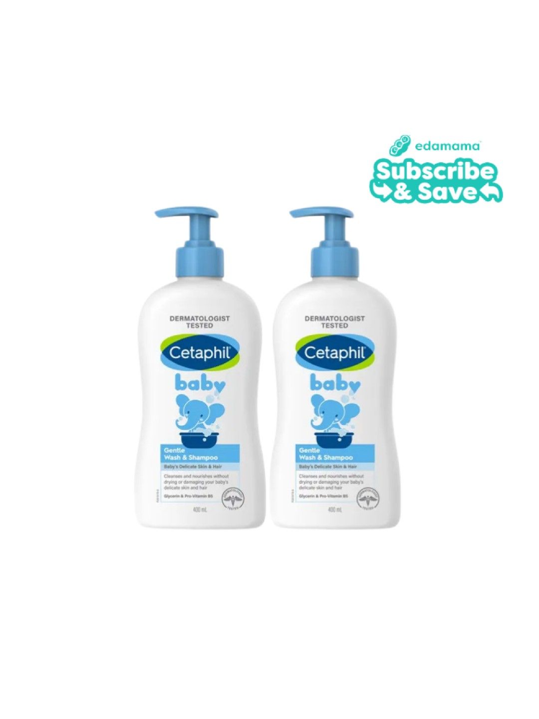 Cetaphil Baby Baby Gentle Wash & Shampoo Pump (400ml x 2) - Subscription