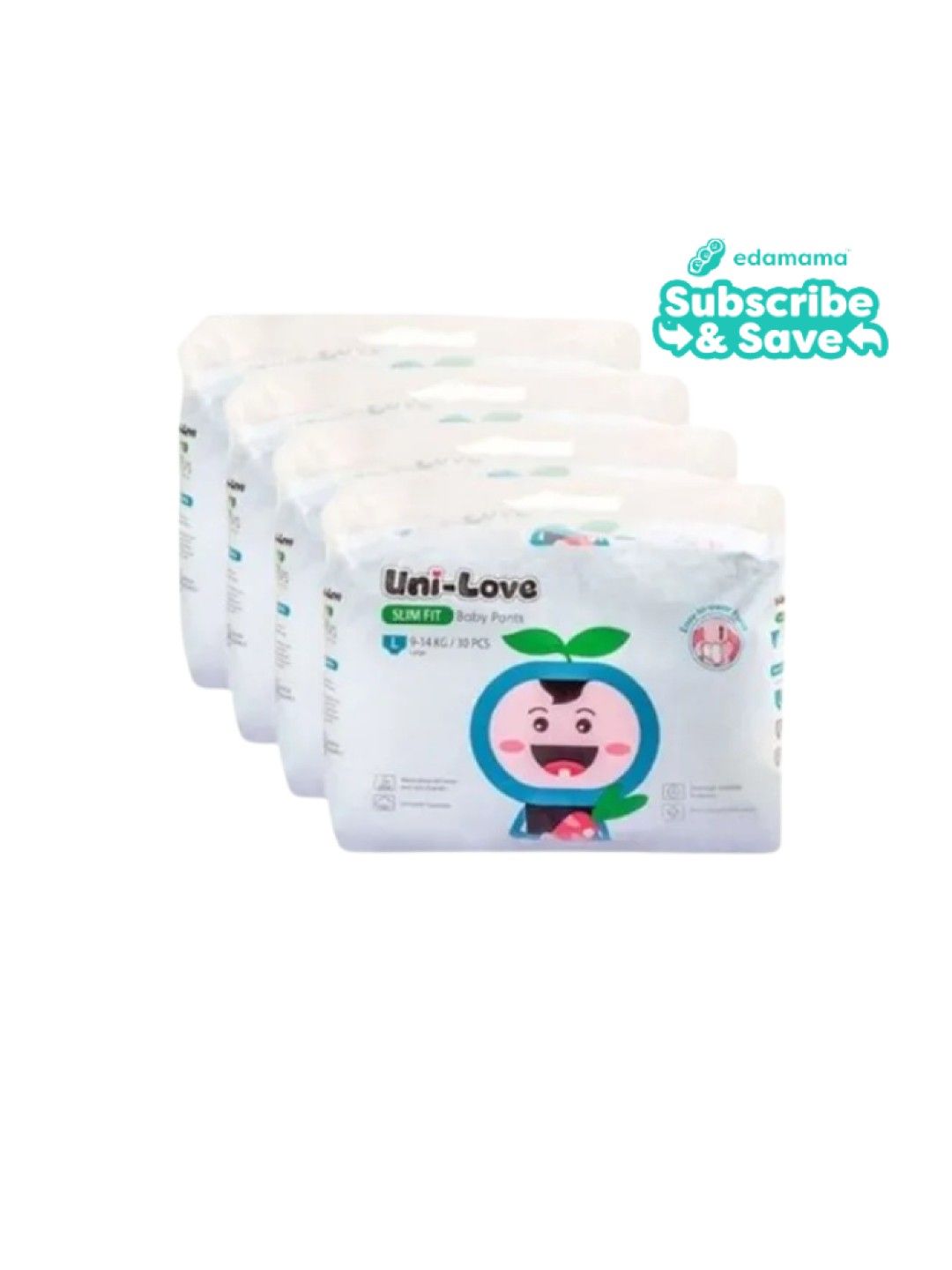 Uni-love Slim Fit Baby Pants Large (30pcs) Bundle of 4 - Subscription