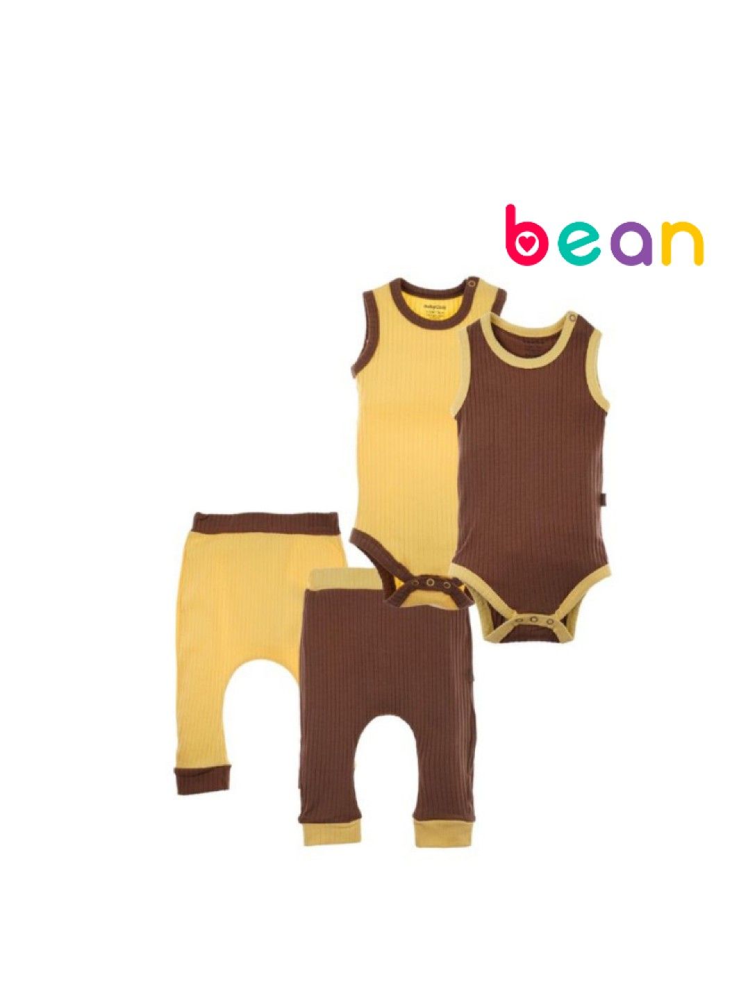 bean fashion Babycosy Organic Wear - Gift Bundle 3 (Vanilla-Brown- Image 1)