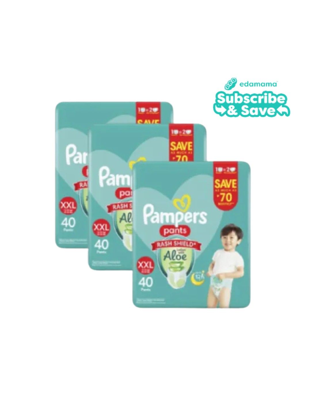 Pampers Baby Dry Pants XXL 40s x 3 packs (120 pcs) - Subscription (No Color- Image 1)